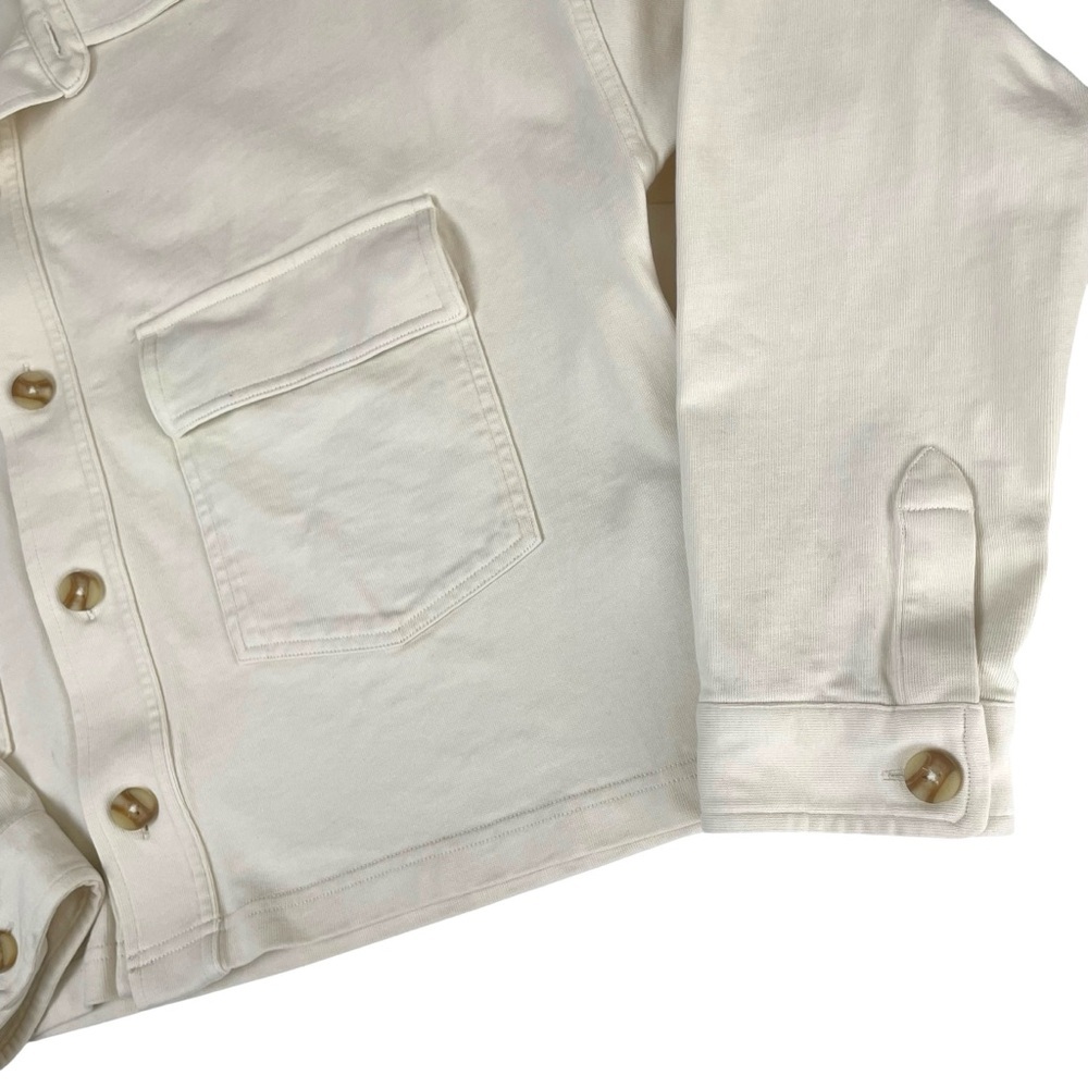 Vuori Mackenzie Cropped Button Shirt Jacket Shacket Natural Large - Picture 11 of 16